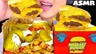 ASMR MrBEAST BURGERS amp BEAST STYLE FRIES MUKBANG EATING SOUNDS ASMR Phan [upl. by Daahsar122]