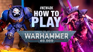 How to Play Warhammer 40k Space Marines vs Tyranids Demo Game [upl. by Eltsyek]