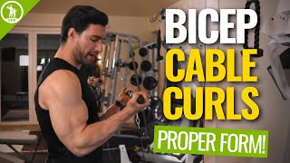 How To Do Cable Bicep Curls  Full Video Tutorial and StepbyStep Guide [upl. by Sela]