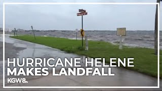 Helene made landfall in northwestern Florida as a Category 4 hurricane [upl. by Lladnek]