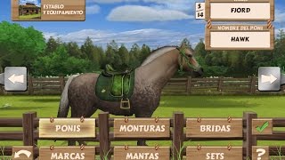 caballos para niños animados cabalgata de caballos cuidados español Juegos para niños [upl. by Eeral]