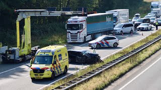 Snelweg A1 richting Duitsland opnieuw afgesloten door ongeval [upl. by Monte]