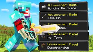 Minecraft Battle Royale But Advancements Give OP Items [upl. by Verna]