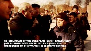 WaffenSS veterans march in Latvian capital Riga [upl. by Ratna]