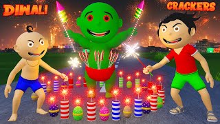 Pagal Bittu Sittu Aur Chirkut  Diwali Ke Patakhe Cartoon Part 3  Pagal Beta  Desi Comedy Video [upl. by Cadell]