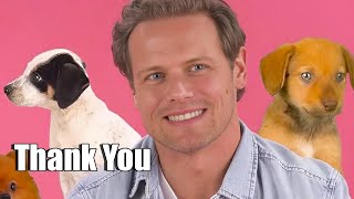 Sam Heughan  Outlander Cast BTS Thanksgiving Wishes  Outlander Cast Funny Clips [upl. by Lleneg995]