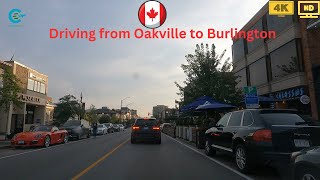 Driving Tour Oakville to Burlington 4K HDR  Virtual Driving Tour Downtown Oakville Canada [upl. by Loseff]