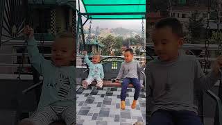 Two Brothers Playing Swing  Happy Dashain to All 2081 [upl. by Ansell]