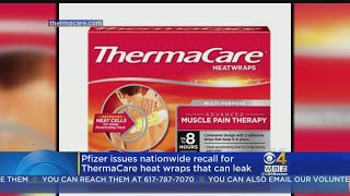 Pfizer Recalls Thermacare Heat Wraps That Could Leak Burn User [upl. by Josefa]