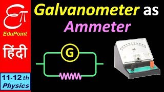 GALVANOMETER as AMMETER  video in HINDI [upl. by Rats]