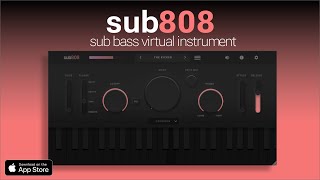 sub808  Crossplatform MacPCiOS  Subbass instrument AUv3 AU VST3 Standalone  Out now [upl. by Olihs873]