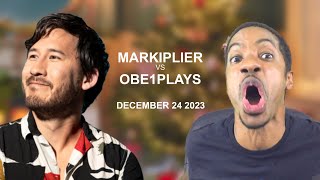 MARKIPLIER VS OBE1PLAYS  DECEMBER 24 2023  FULL FIGHT [upl. by Anneirda518]