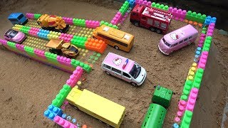 Garage Construction Cars Toys for Children  Dump Truck Bulldozer Sand Trucks for Kids amp Toddlers [upl. by Girardo33]