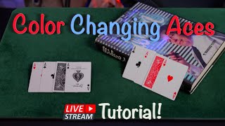 All The Non CONNformists Martin Gardner’s Four Ace Color Changing Card Trick Tutorial LIVE [upl. by Dammahom886]