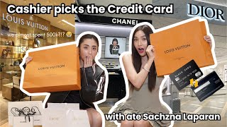 Cashier picks Credit Card Challenge with Sachzna Laparan SUPER TINDI II Bea Borres [upl. by Leilah255]