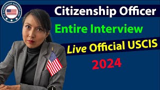 US Citizenship Interview  OFFICIAL USCIS N400 Naturalization Test [upl. by Aihsiyt846]