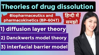 Theories of drug dissolution DiffusionlayertheoryDanckwertsmodeltheoryinterfacialbarriermodel [upl. by Craner]