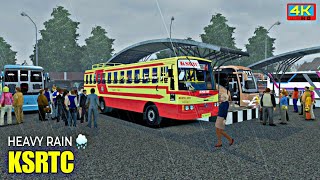 KSRTC super fast non stop bus drive in heavy rain icrf map euro truck simulator 2 [upl. by Rivera]