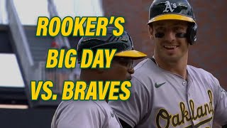 Brent Rookers big day vs Braves  6124  Oakland As highlights [upl. by Varney]