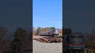 Amtrak Train 238 Speeds By On The Empire Service Line P32ACDM 717 Has A Nice K5LA Horn 😃 [upl. by Ynettirb]