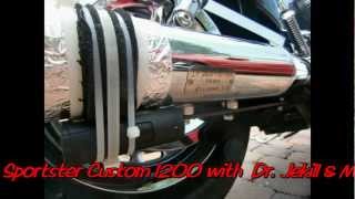 Sportster 1200 C Harley Davidson Jekill amp Hyde exhaust [upl. by Vogel]