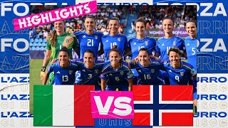 Highlights ItaliaNorvegia 11  Femminile  Qualificazioni Women’s EURO 2025 [upl. by Atnaloj]