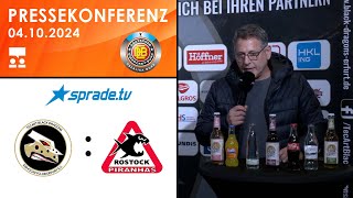 04102024  Pressekonferenz  TecArt BlackDragons vs Rostock Piranhas [upl. by Schuster]