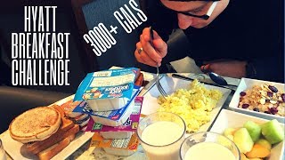 The Hyatt Hotel Breakfast Challenge  Man Vs Food [upl. by Strage770]