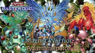 YuGiOh Master Duel Magnet Warrior Adamancipator deck Profile [upl. by Ajiram647]