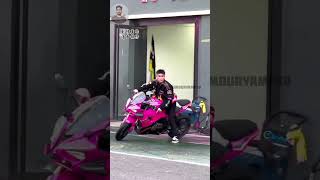 Pink Bike 2025😍🏍😎  rider yamaha bajaj thar mt09 shorts 675ss bike shorts shorts [upl. by Alyn]