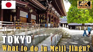 Tokyos most spiritual MeijiJingu Shrine and Yoyogi Park  Walking in 4K [upl. by Elyse]