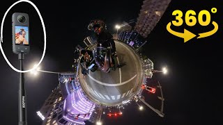 Midnight Bikes Group Ride No Speaking  4K 360° VR Video [upl. by Sarson]