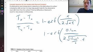 Example of using Ficks second law for nonsteady state thermal transport [upl. by Durst]