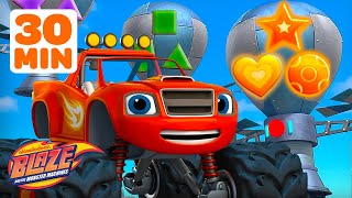 Blazes Shape Game Colors amp MORE 🔶  Interactive Games for Kids  Blaze and the Monster Machines [upl. by Dorie612]