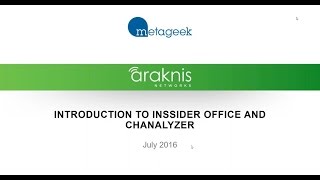 Webinar Introduction to MetaGeek’s inSSIDer Office and Chanalyzer [upl. by Nedroj]