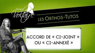 Comment accorder « cijoint » ou « ciannexé »  Les OrthosTutos du Projet Voltaire [upl. by Artnoed]