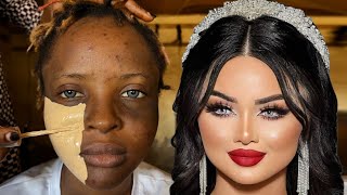 Bomb💣👉😱🔥Unbelievable Bridal Transformation 💉😳🔥😱 Makeup Tutorial [upl. by Luther737]