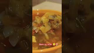 🍄BORȘ CU HRIBI 🍄😋soup food cooking recipe romanianfood porcini bors mushroom [upl. by Tik]