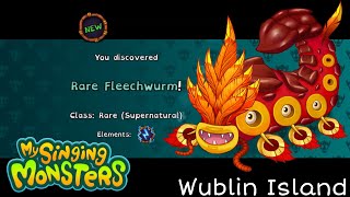 How to get Rare Fleechwurm  Wublin Island My Singing Monsters 413 MSM [upl. by Dominic257]