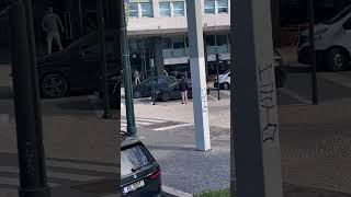 Weird sirens Bullhorn Unmarked police car responding in Portugal [upl. by Elaen]