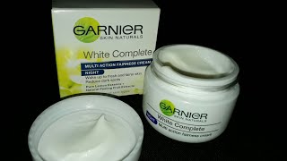 Garnier White Complete Multi Action Fairness Night Cream  anmol hindi [upl. by Aleit]