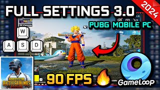 Best All Settings of FKLzz in PUBG MOBILE 30 PC Emulator Gameloop 90FPS 2024 [upl. by Tonl493]