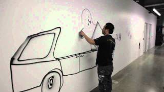 Raw Footage  David Choe taking a stroll around Facebook HQ with some paint Pt 2 [upl. by Rosco]