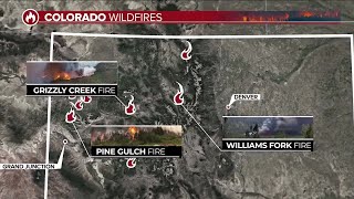 Wildfires continue to burn across Colorado [upl. by Aynod]