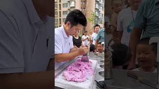 Ice Cream Roll Special Best  Korean street foodSokak Dondurma Ruloları Shorts [upl. by Loydie]