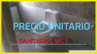 Precio unitario Sanitario WC [upl. by Verner]