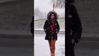 First snow fall shortsfeed shortfeed shortvideo [upl. by Ahsinat]