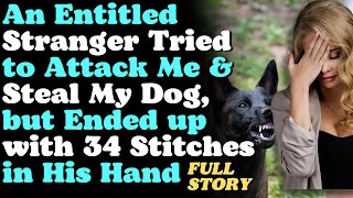 An Arrogant Stranger Attempted to Attack Me and Steal My Dog amp Ended Up With 34 Stitches in His [upl. by Natalia373]