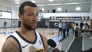 Trey McKinney Jones Steve Gansey and Brian Levy full interviews from Mad Ants media day on 10301 [upl. by Lacee]