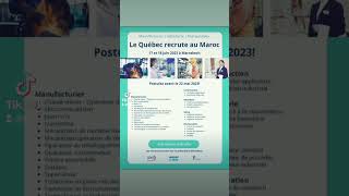 Le Québec recrute au Maroc [upl. by Repinuj]